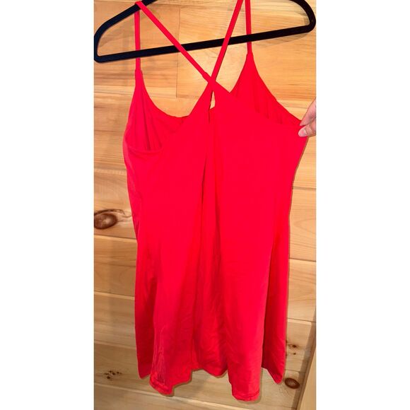 Women's Red A-Line Activewear Dress with Skort - Picture 3 of 3